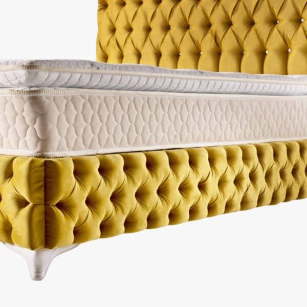 Gelb Boxspringbett Set 9Groessen