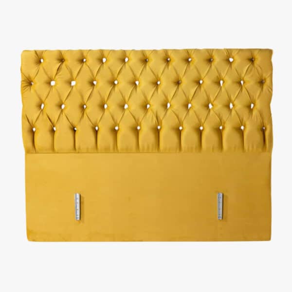 Gelb Boxspringbett mit Kopfteil 9Groessen3