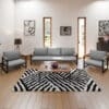 3-Sitzer-Sofa mit Mitteltisch in 8 Farben