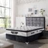 Schwarz Boxspringbett-Set in 9 Größen