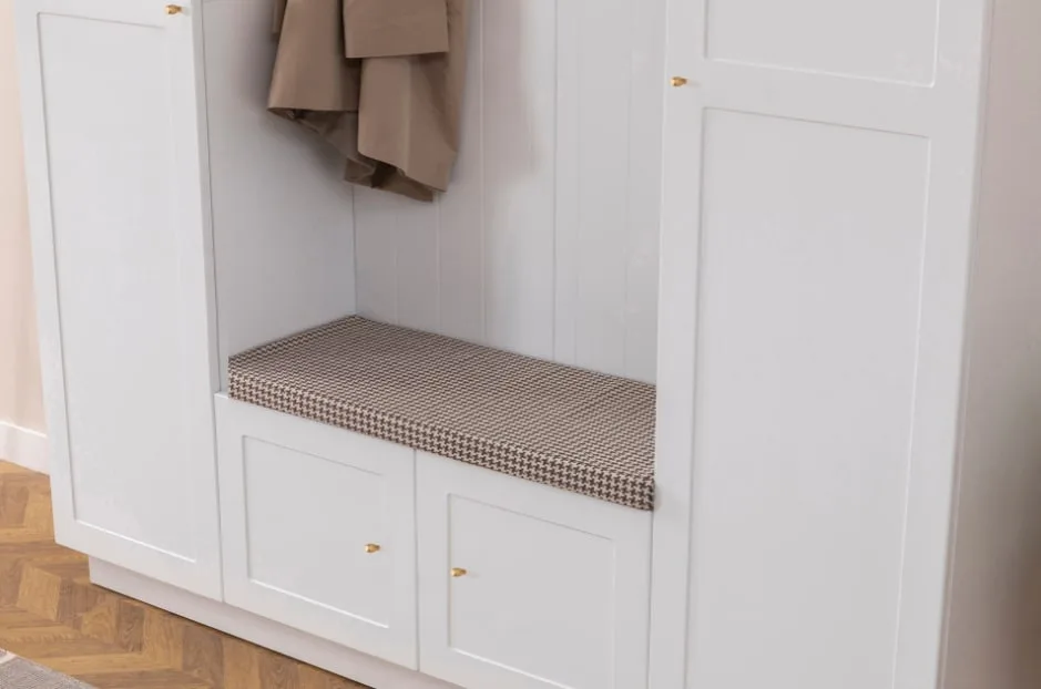 Maxi Garderobenschrank mit Sitzbank | Weiß – Bild 4