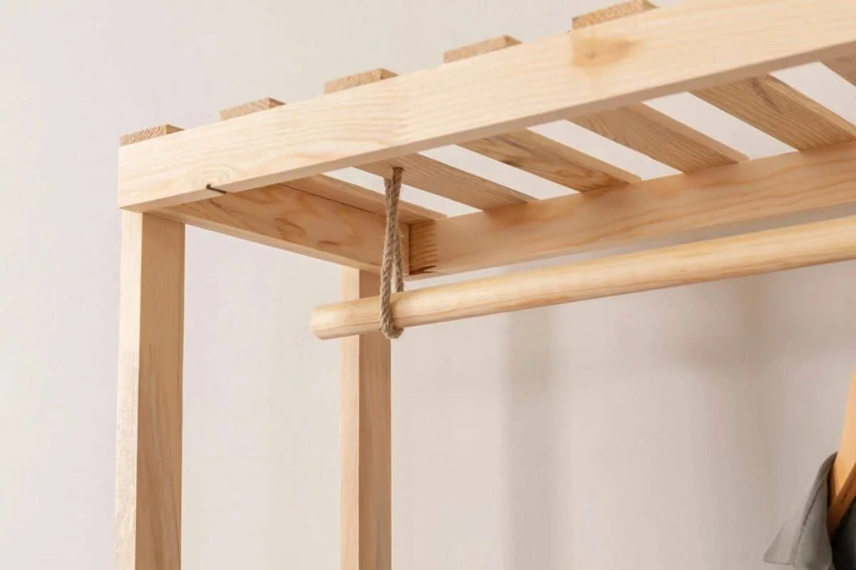 Kleiderschrank aus Holz mit 1 Fach | 130 cm – Bild 7