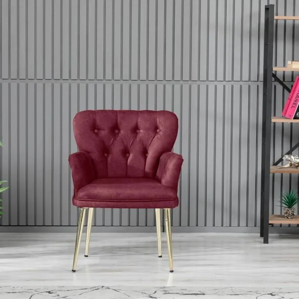 Sessel mit Goldenen Beinen | Violett