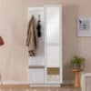Mini-Garderobe mit Kissen | Weiß