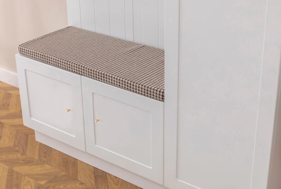 Midi-Garderobe mit Kissen | Weiß – Bild 4