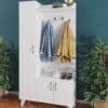 Elegante Garderobenschrank | Weiß