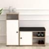 Stilvoller 2-teiliger Polster-Schuhschrank