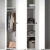 Moderner 4-Türiger Kleiderschrank mit Regal
