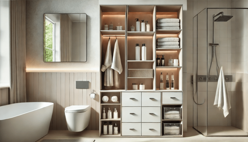 Badezimmerschränke mit integriertem Stauraum Ordnung leicht gemacht