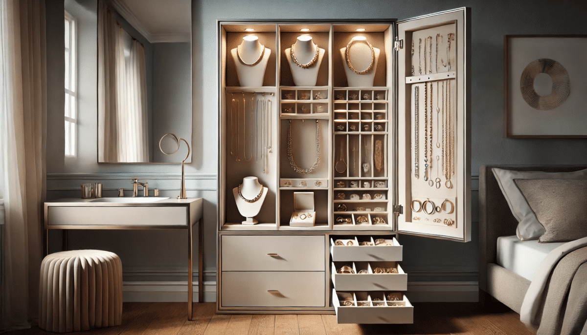 Ordnung für Ihre Accessoires Schmuckschrank-Organisation leicht gemacht