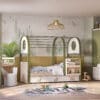 Abenteuer Kinderbett mit Dach und Bettkasten – 100x200 cm