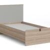 Jugendbett 100x200 cm mit Stauraum in Natur-Grau | Modern & Funktional