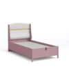 Polsterbett 120x200 cm mit elegantem Kopfteil | Rosa