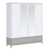 4-türiger Kleiderschrank mit Spiegel