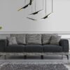 Anthrazit Sofa – 3-Sitzer, inkl. Kissen
