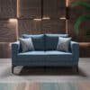 2-Sitzer Couch Blau – inkl. Kissen