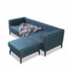 Modernes Ecksofa Blau – Inkl. Kissen, 220 cm breit, stabil & bequem