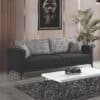 Schwarz Sofa 3-Sitzer – inkl. Kissen