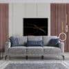 Modernes 3-Sitzer Sofa – Lichtgrau, inkl. Kissen