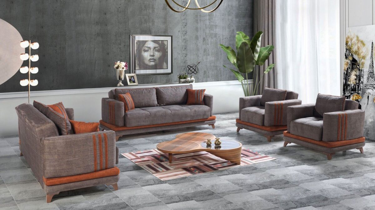 Wohnzimmer-Set mit Schlaffunktion – Stilvoll & funktional
