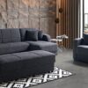 Ecksofa Set mit Hocker und Sessel