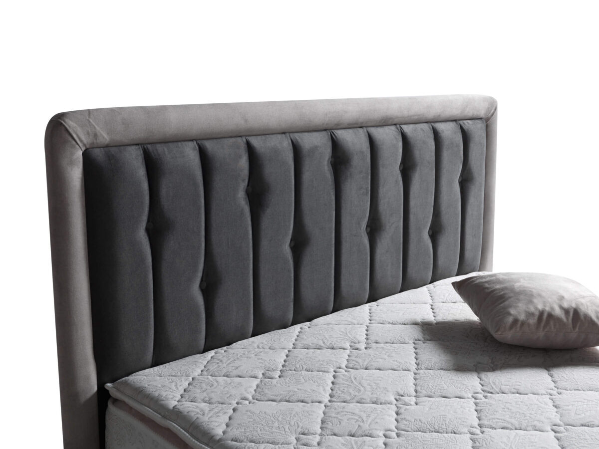 Komfortbett mit Stauraum und stilvollem Kopfteil – Bild 5
