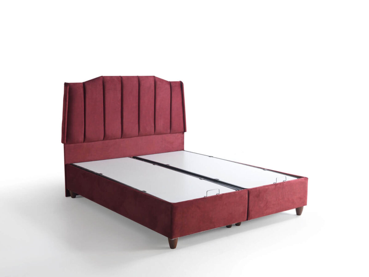 Bett mit Stauraum und Designer-Kopfteil