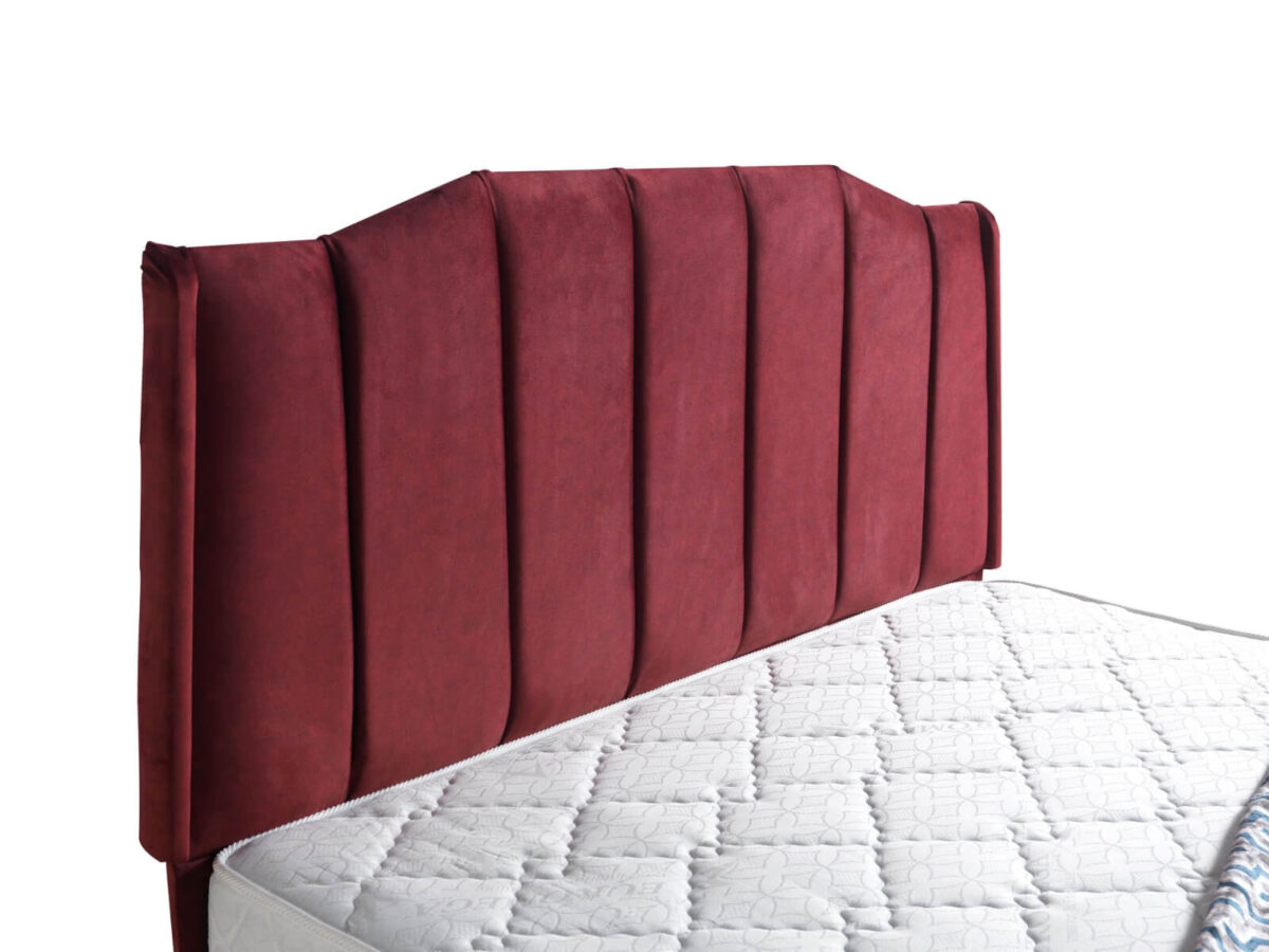 Bett mit Stauraum und Designer-Kopfteil – Bild 3