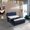 Boxbett mit Stauraum und elegantem Kopfteil