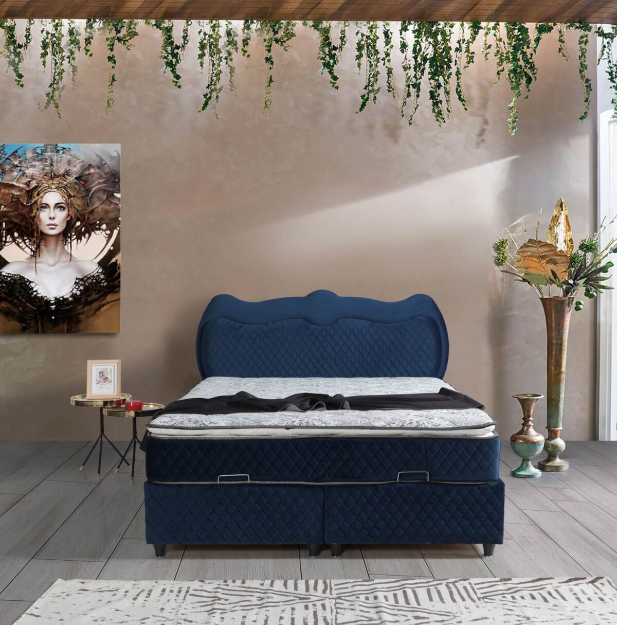 Boxbett mit Stauraum und elegantem Kopfteil – Bild 2