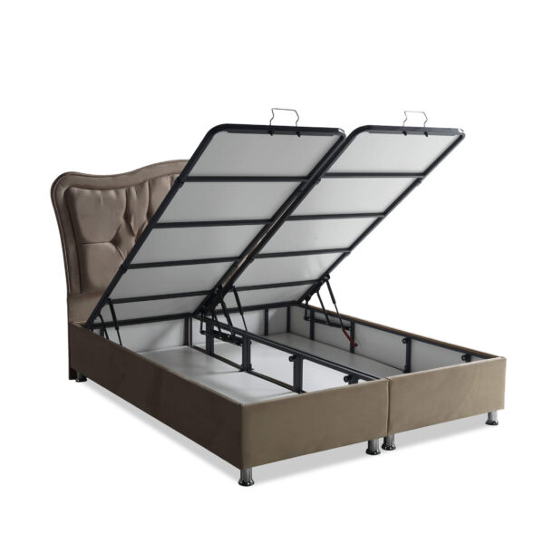 Alternative view of Bett mit Stauraum und geschwungenem Kopfteil