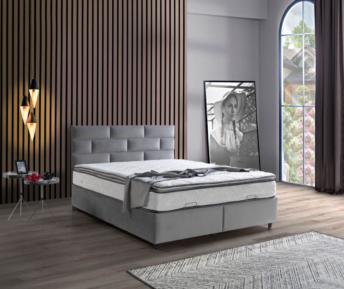Komfort Stauraumbett mit Kopfteil – Bild 5