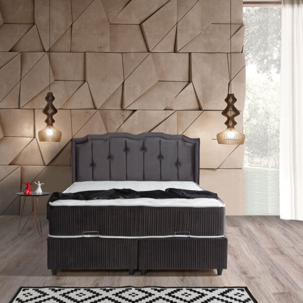 Stauraumbett mit Kopfteil