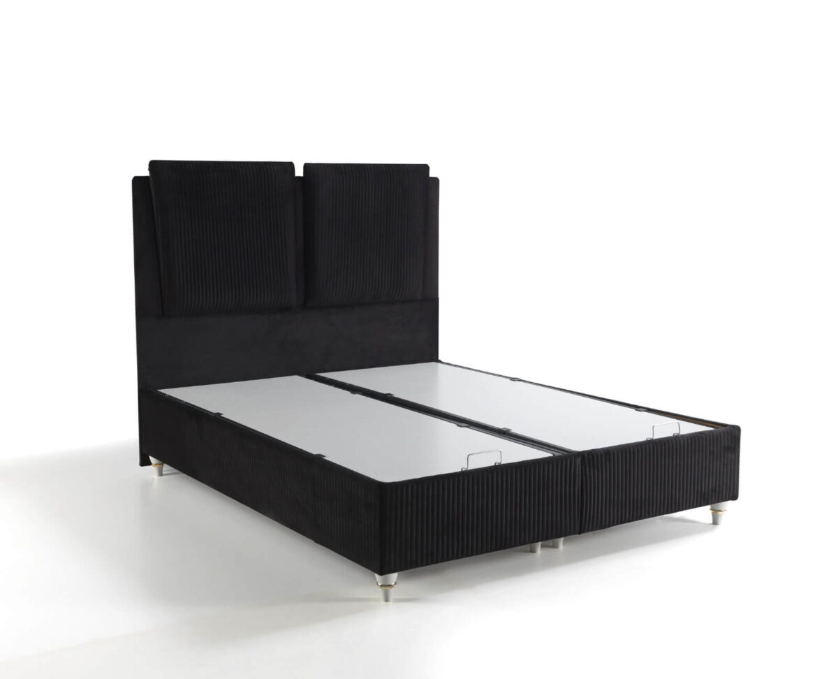 Boxspringbett mit Stauraum und Kopfteil