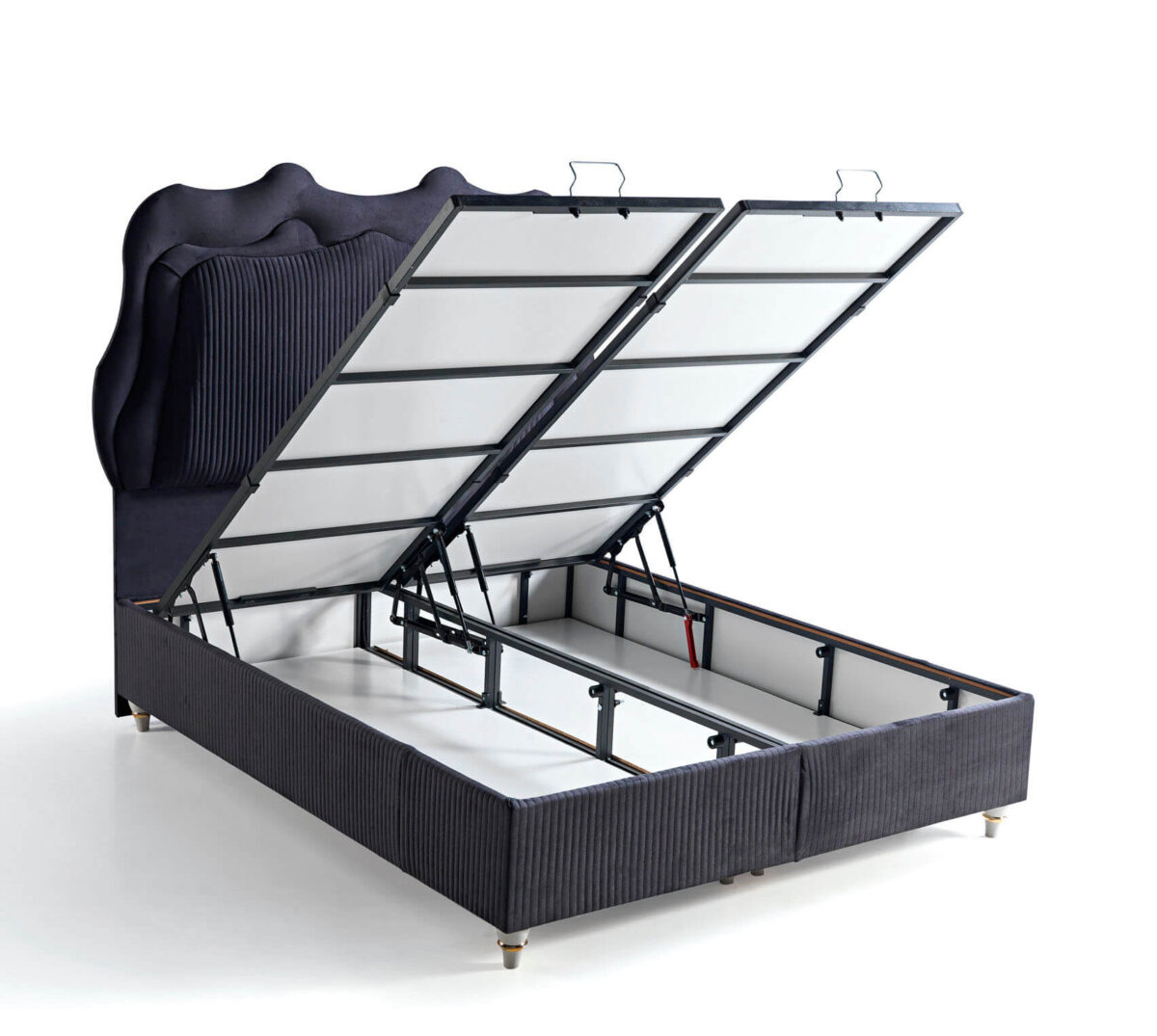 Modernes Boxspringbett mit Klappfunktion – Inklusive Kopfteil – Bild 2