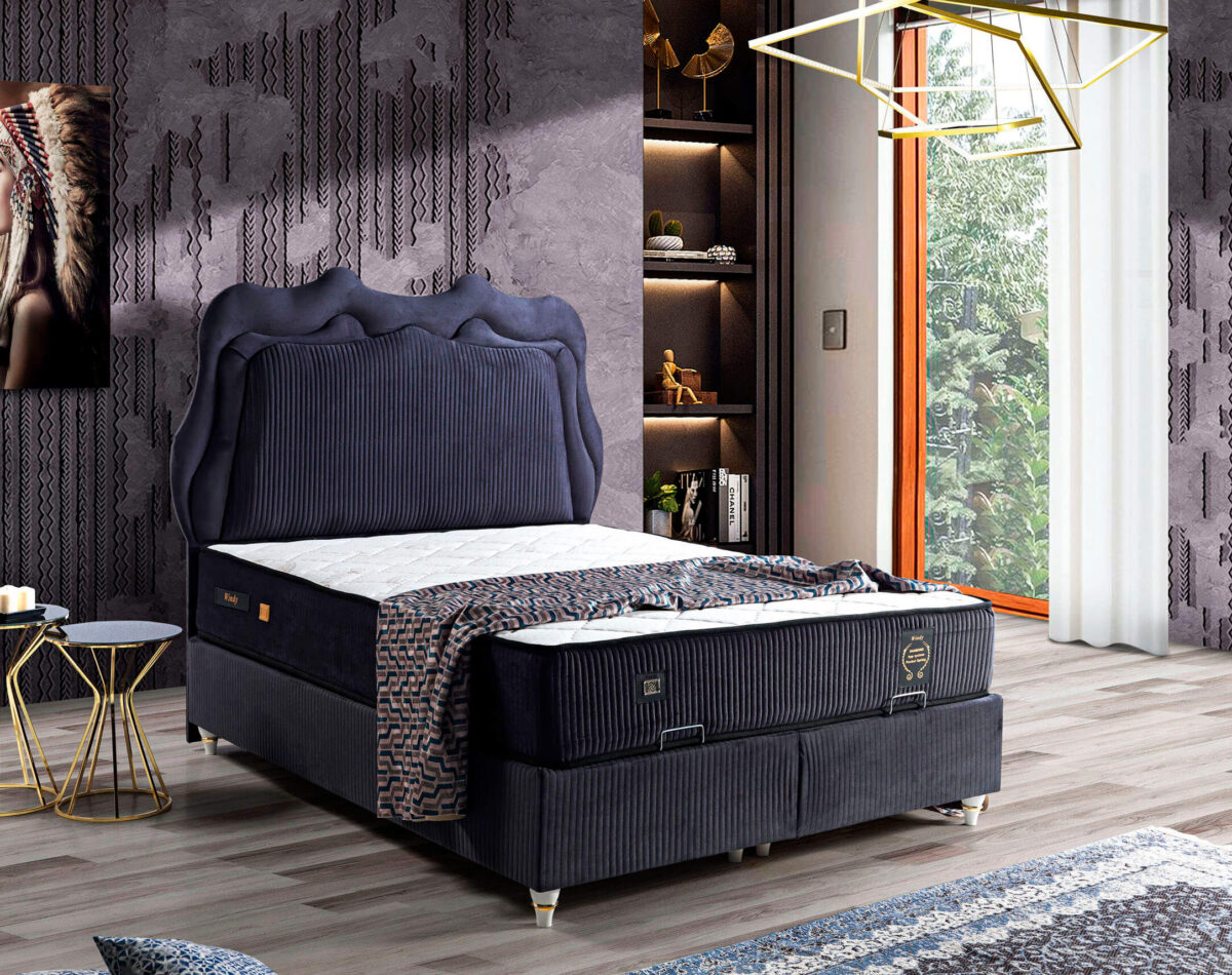 Modernes Boxspringbett mit Klappfunktion – Inklusive Kopfteil – Bild 4