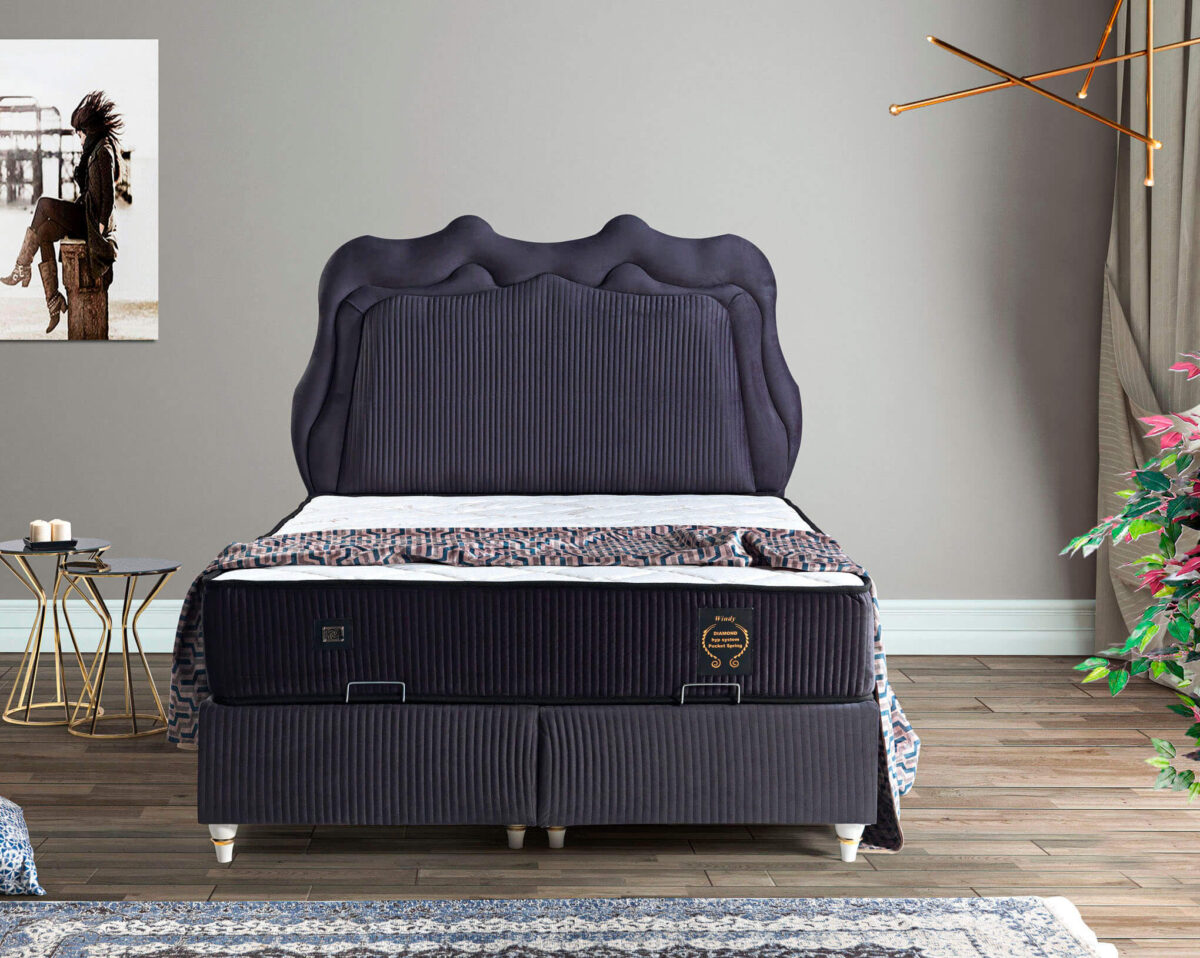 Modernes Boxspringbett mit Klappfunktion – Inklusive Kopfteil – Bild 6