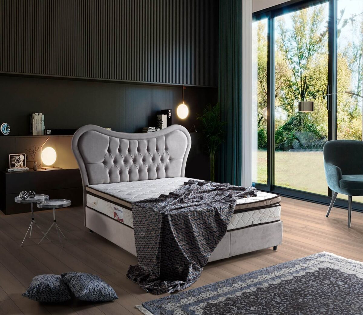 Komfort Boxspringbett mit Stauraum und Kopfteil – Bild 5