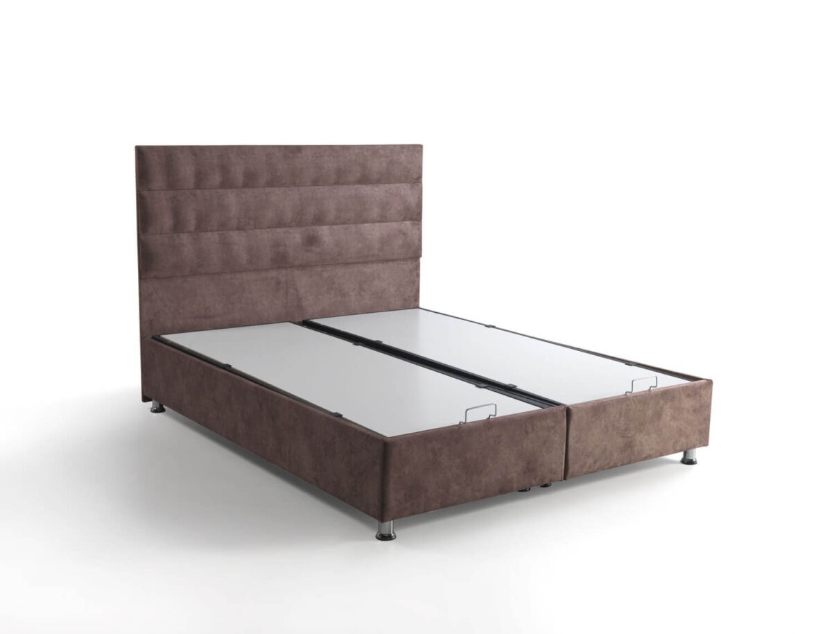 Funktionales Boxspringbett mit Stauraum – Inklusive Kopfteil