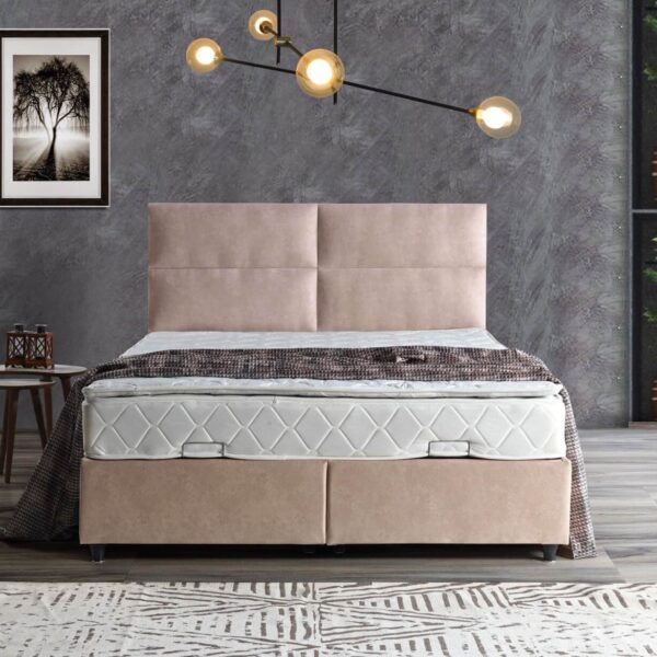 Alternative view of Modernes Bett mit Kopfteil und Bettkasten