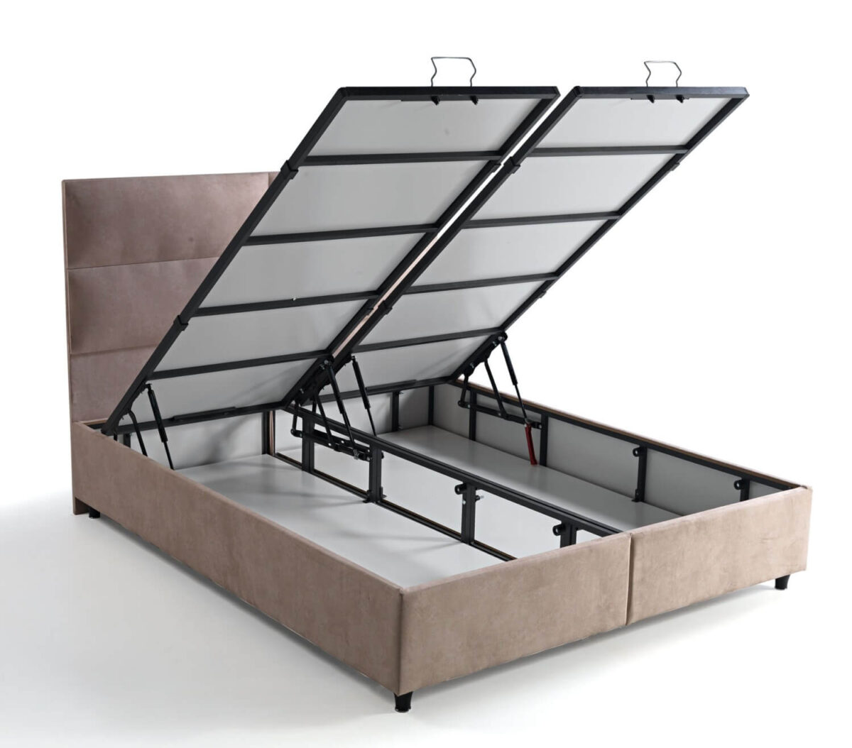 Modernes Bett mit Kopfteil und Bettkasten – Bild 4