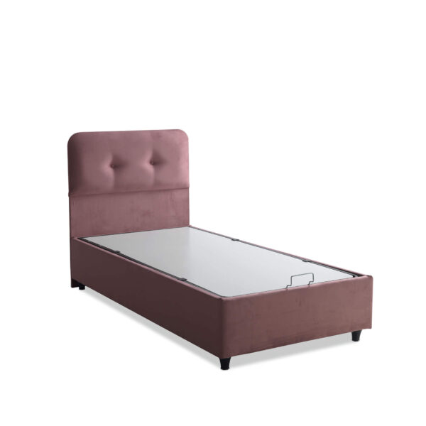 Einzelnes Boxspringbett mit Stauraum und Kopfteil - 90x190 cm