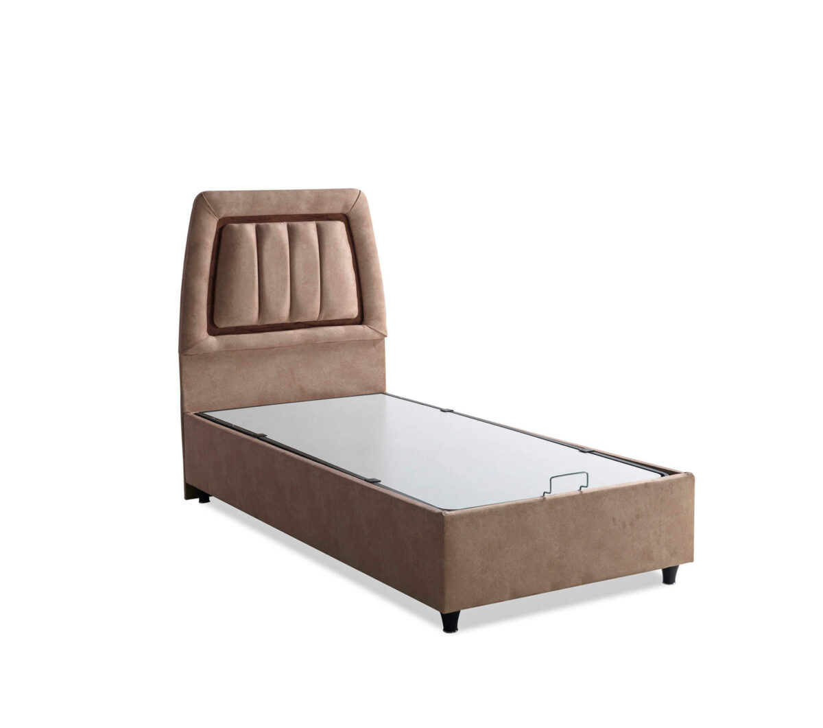 Komfort Stauraumbett mit Kopfteil – 90x190 cm