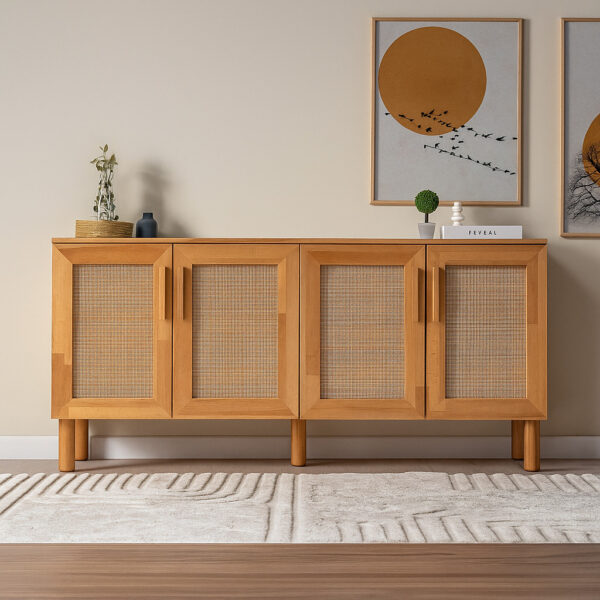 Design-Sideboard aus Holz – 4-Türig