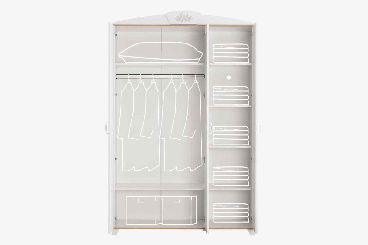 Kupa NEW FREZYA Kleiderschrank mit 3 Türen – Bild 3