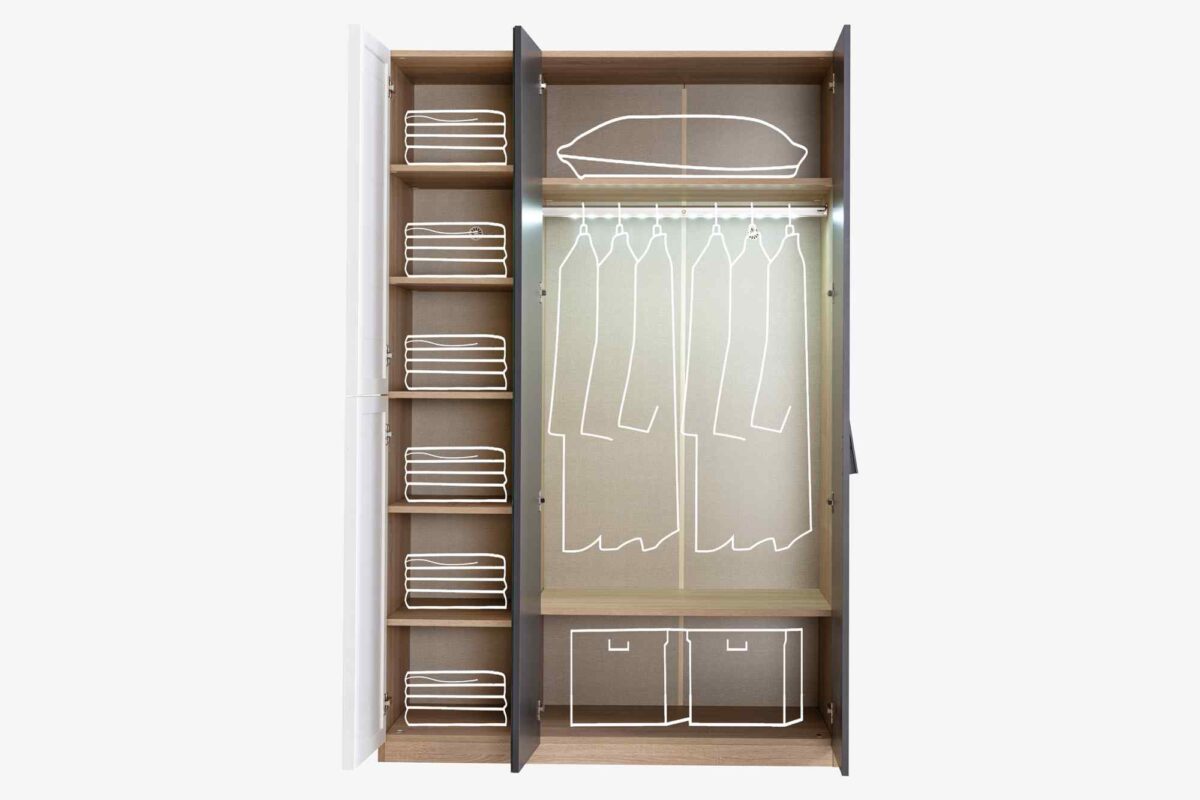 Kupa NEW CITY Kleiderschrank 3-türig – Bild 3