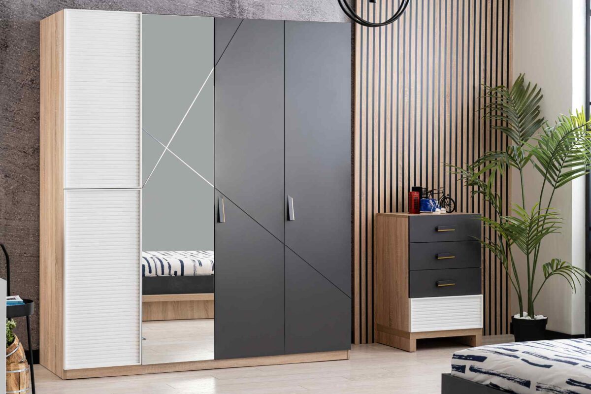 Kupa NEW CITY Kleiderschrank 4-türig – Bild 5