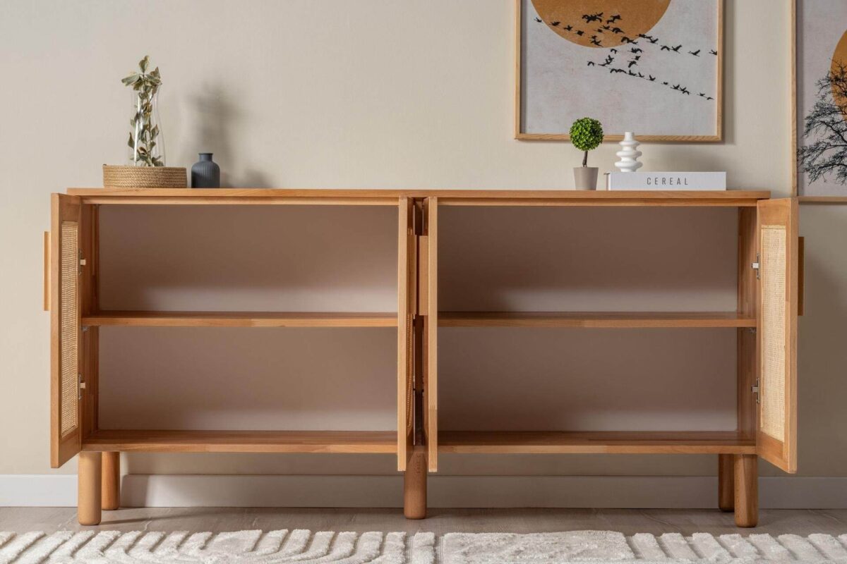 Design-Sideboard aus Holz – 4-Türig – Bild 5