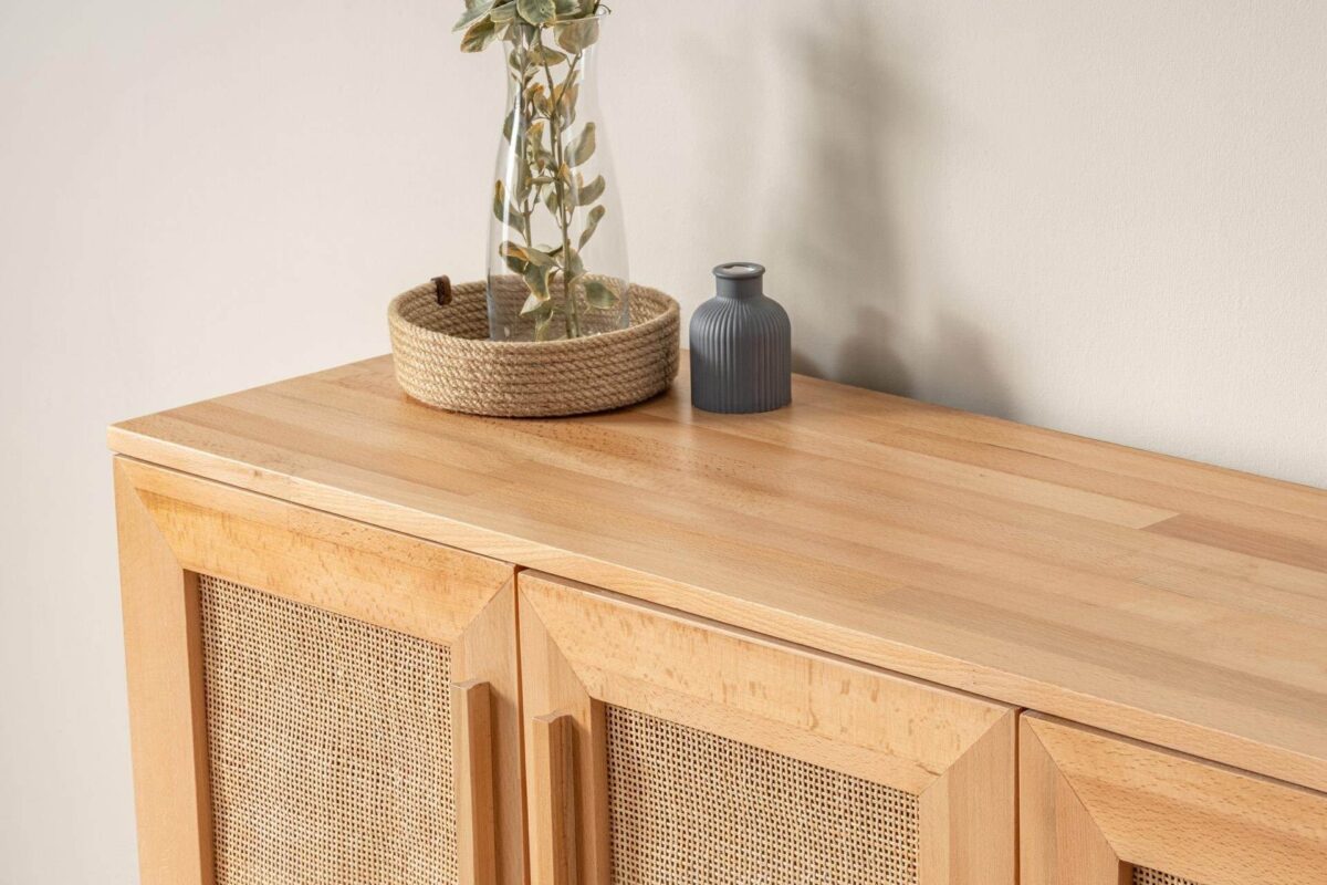 Design-Sideboard aus Holz – 4-Türig – Bild 3