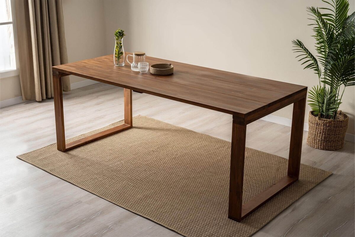 Massivholz Esstisch 200x90 cm – Rechteckig und Stabil – Bild 2